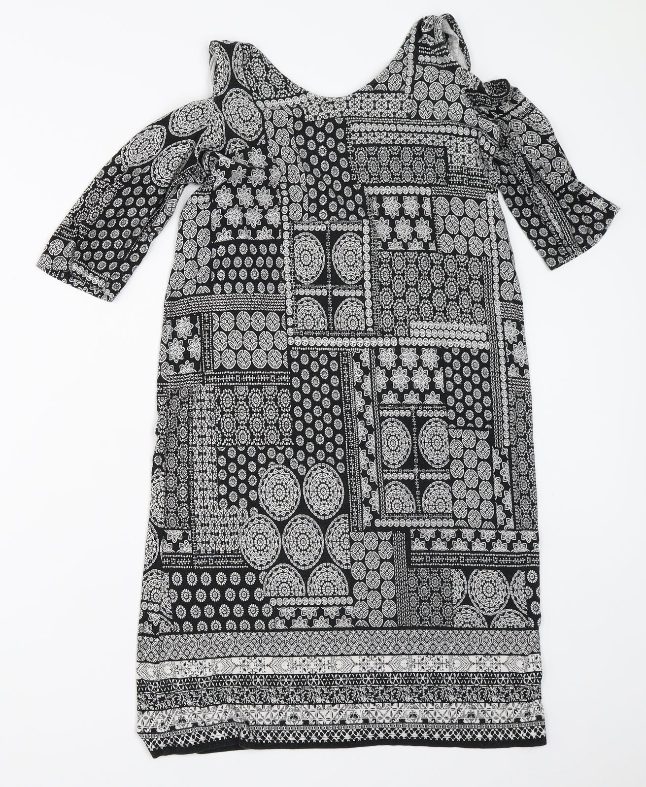 George Womens Black Geometric  Bodycon  Size 8