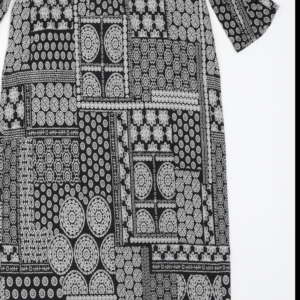 George Womens Black Geometric  Bodycon  Size 8