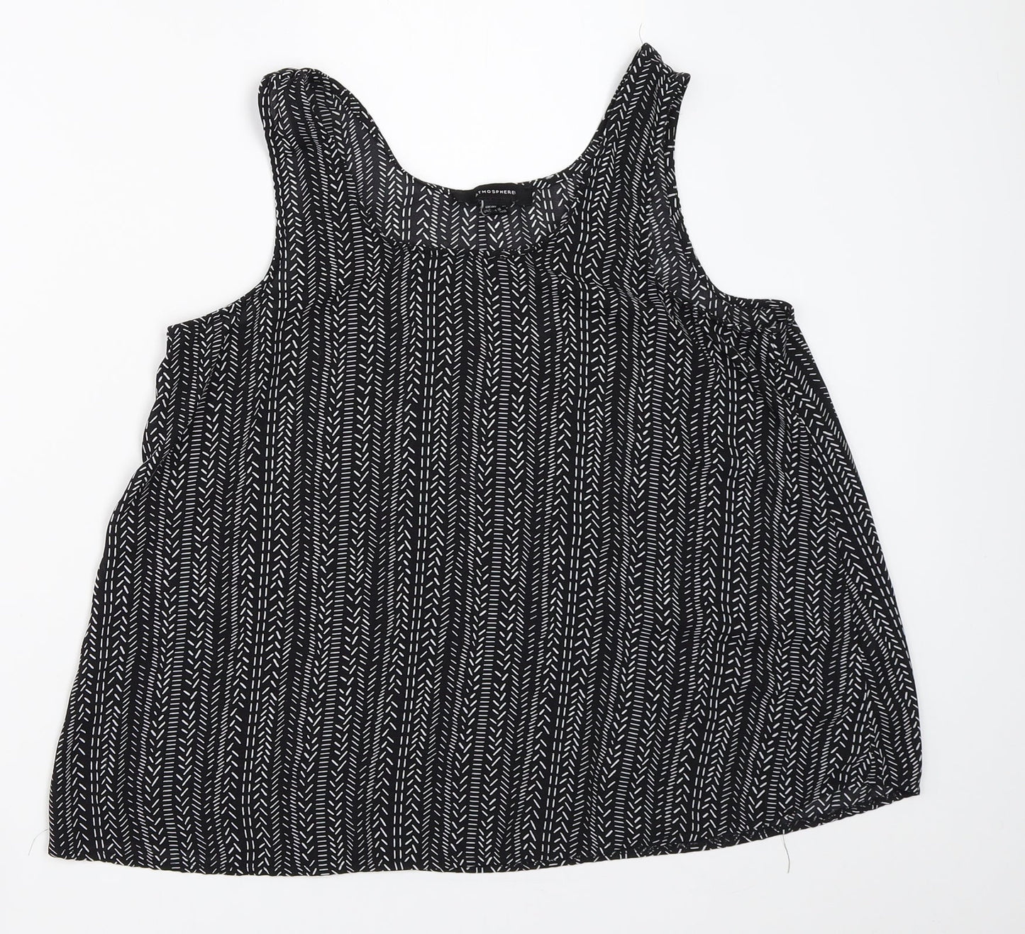 Womens UK Size 10 Atmosphere Black Basic Blouse