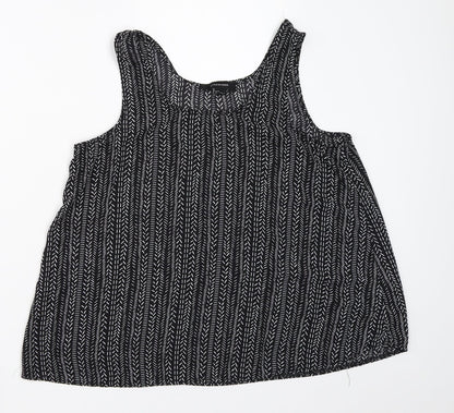Womens UK Size 10 Atmosphere Black Basic Blouse