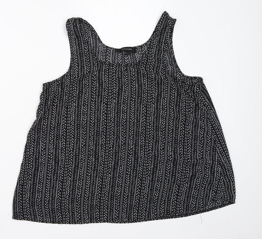 Womens UK Size 10 Atmosphere Black Basic Blouse