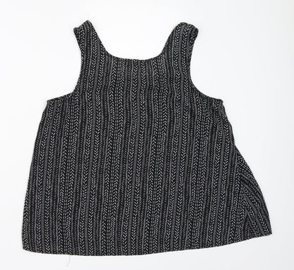 Womens UK Size 10 Atmosphere Black Basic Blouse