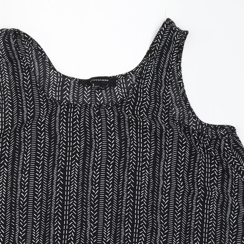 Womens UK Size 10 Atmosphere Black Basic Blouse