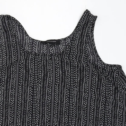 Womens UK Size 10 Atmosphere Black Basic Blouse