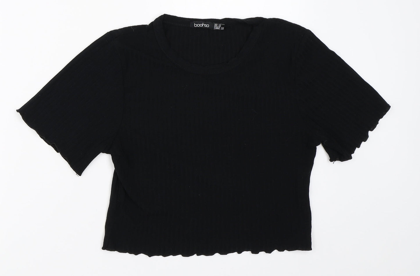 Boohoo Womens Black   Basic T-Shirt Size 14