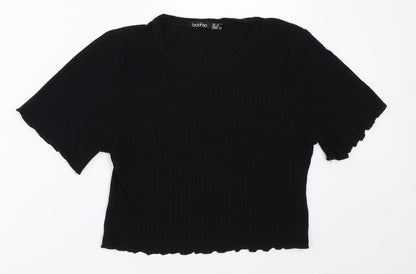 Boohoo Womens Black   Basic T-Shirt Size 14