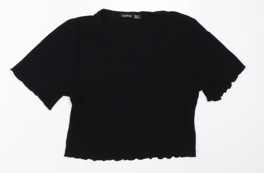 Boohoo Womens Black   Basic T-Shirt Size 14