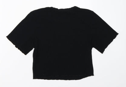 Boohoo Womens Black   Basic T-Shirt Size 14