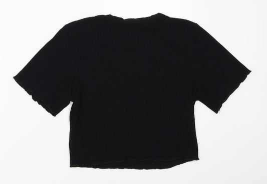 Boohoo Womens Black   Basic T-Shirt Size 14