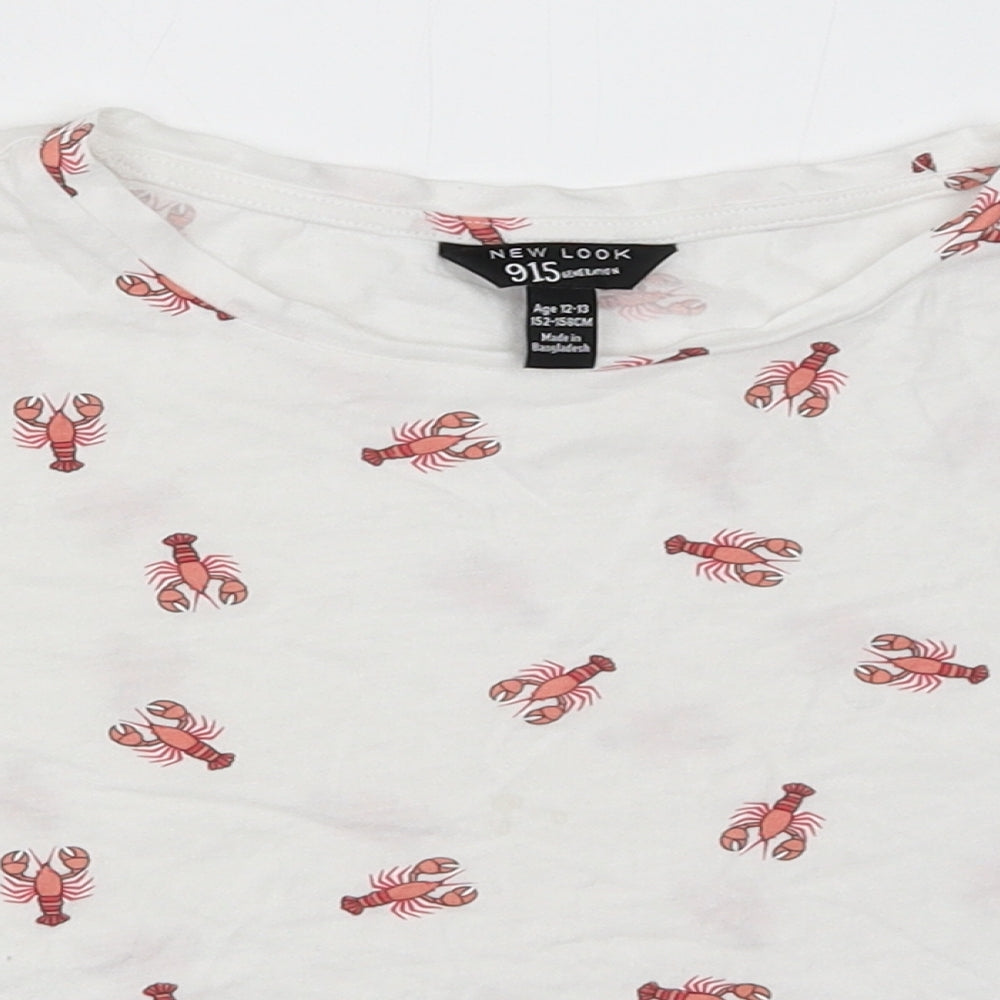 New Look Girls White   Basic T-Shirt Size 12-13 Years