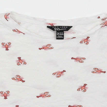 New Look Girls White   Basic T-Shirt Size 12-13 Years