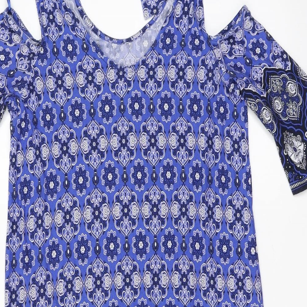 George Womens Blue Geometric  Shift  Size 8