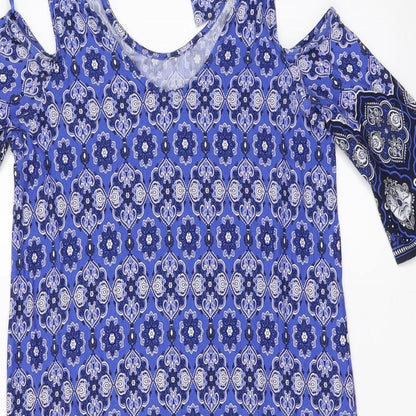 George Womens Blue Geometric  Shift  Size 8