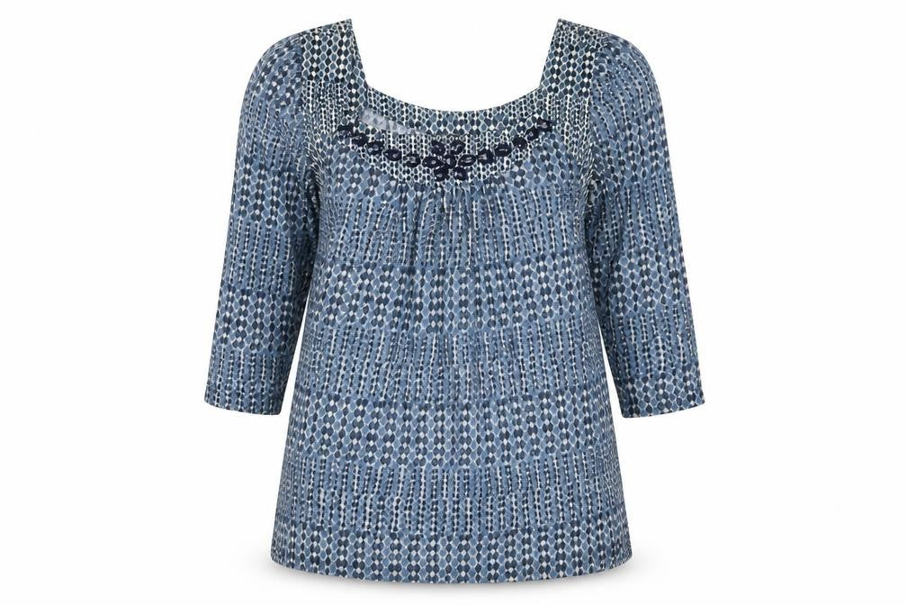 Womens UK Size 12 Preworn Blue Basic Blouse