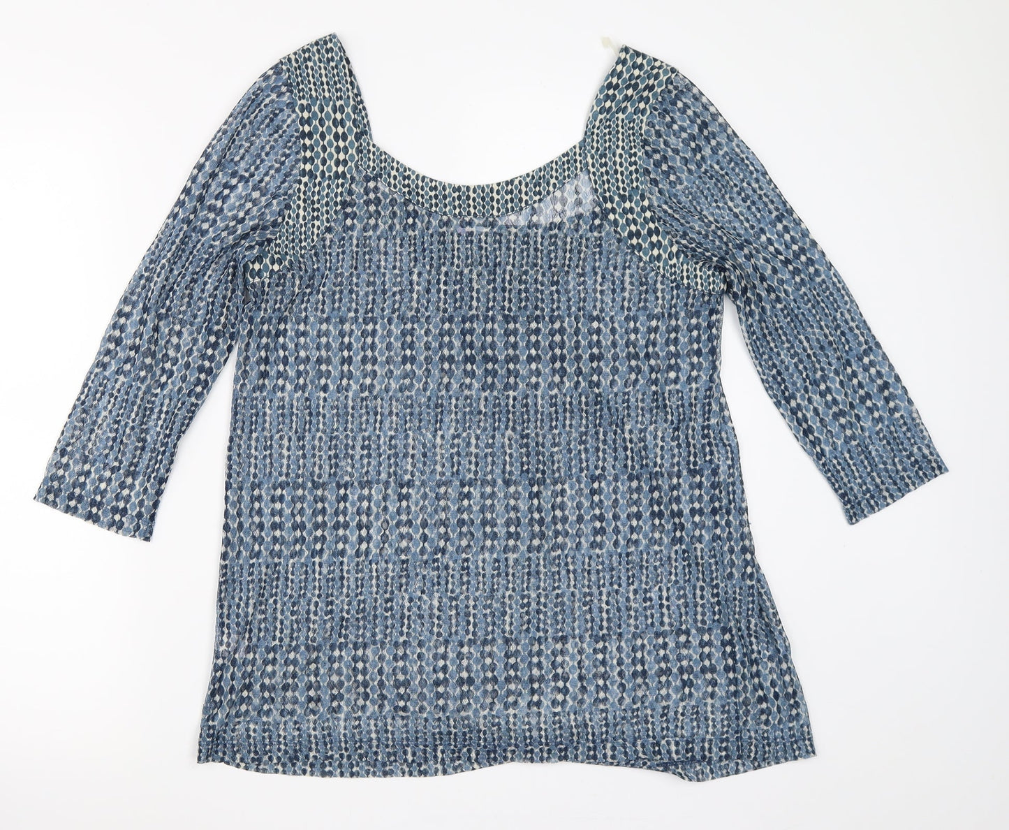 Womens UK Size 12 Preworn Blue Basic Blouse