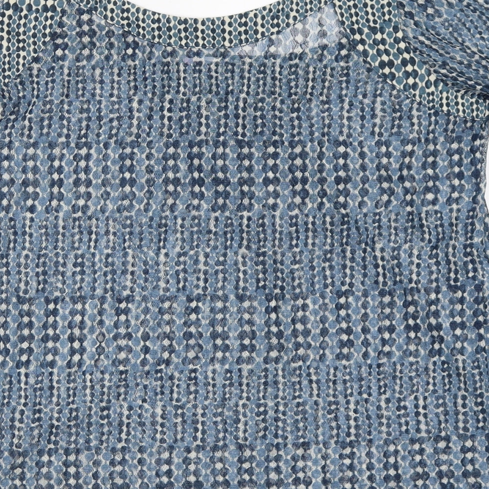 Womens UK Size 12 Preworn Blue Basic Blouse