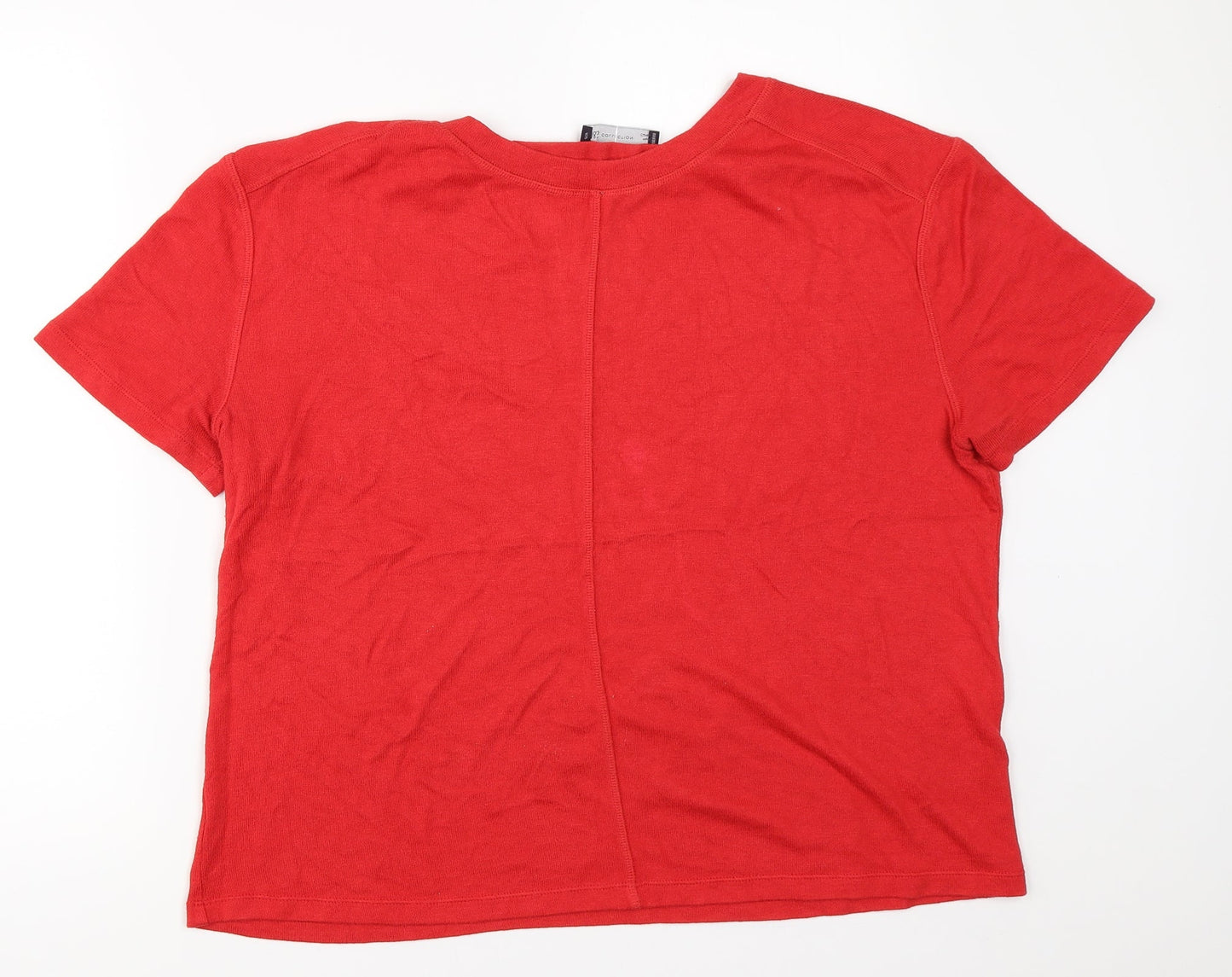 Womens UK Size M Marks and Spencer Red Pullover Jumper