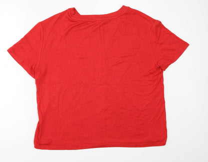 Womens UK Size M Marks and Spencer Red Pullover Jumper