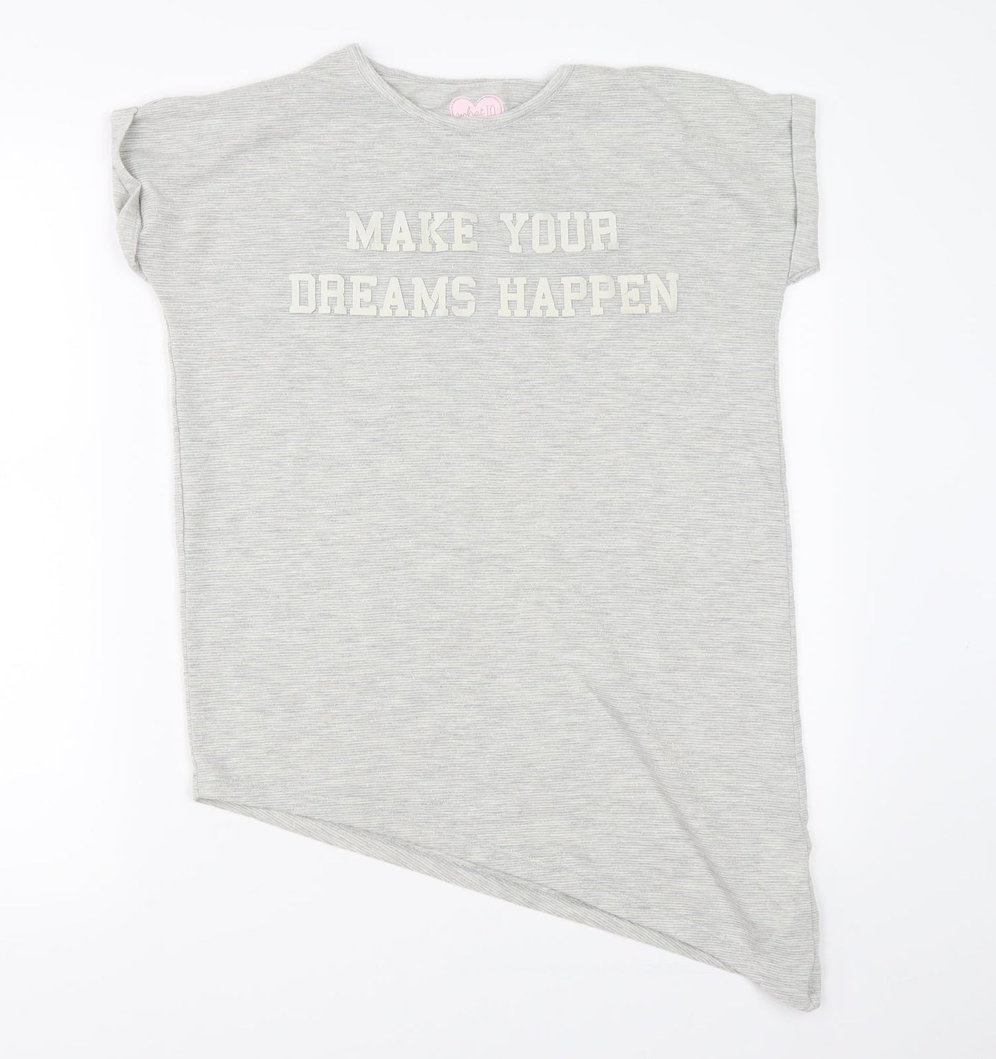 F&F Girls Grey   Basic T-Shirt Size 12-13 Years