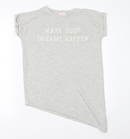 F&F Girls Grey   Basic T-Shirt Size 12-13 Years