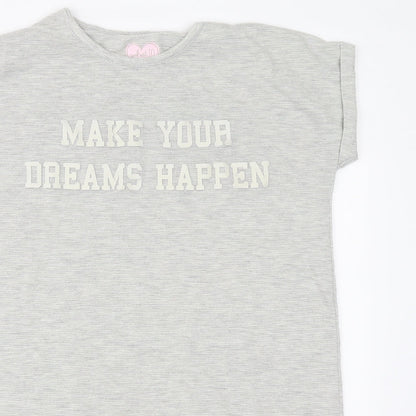 F&F Girls Grey   Basic T-Shirt Size 12-13 Years
