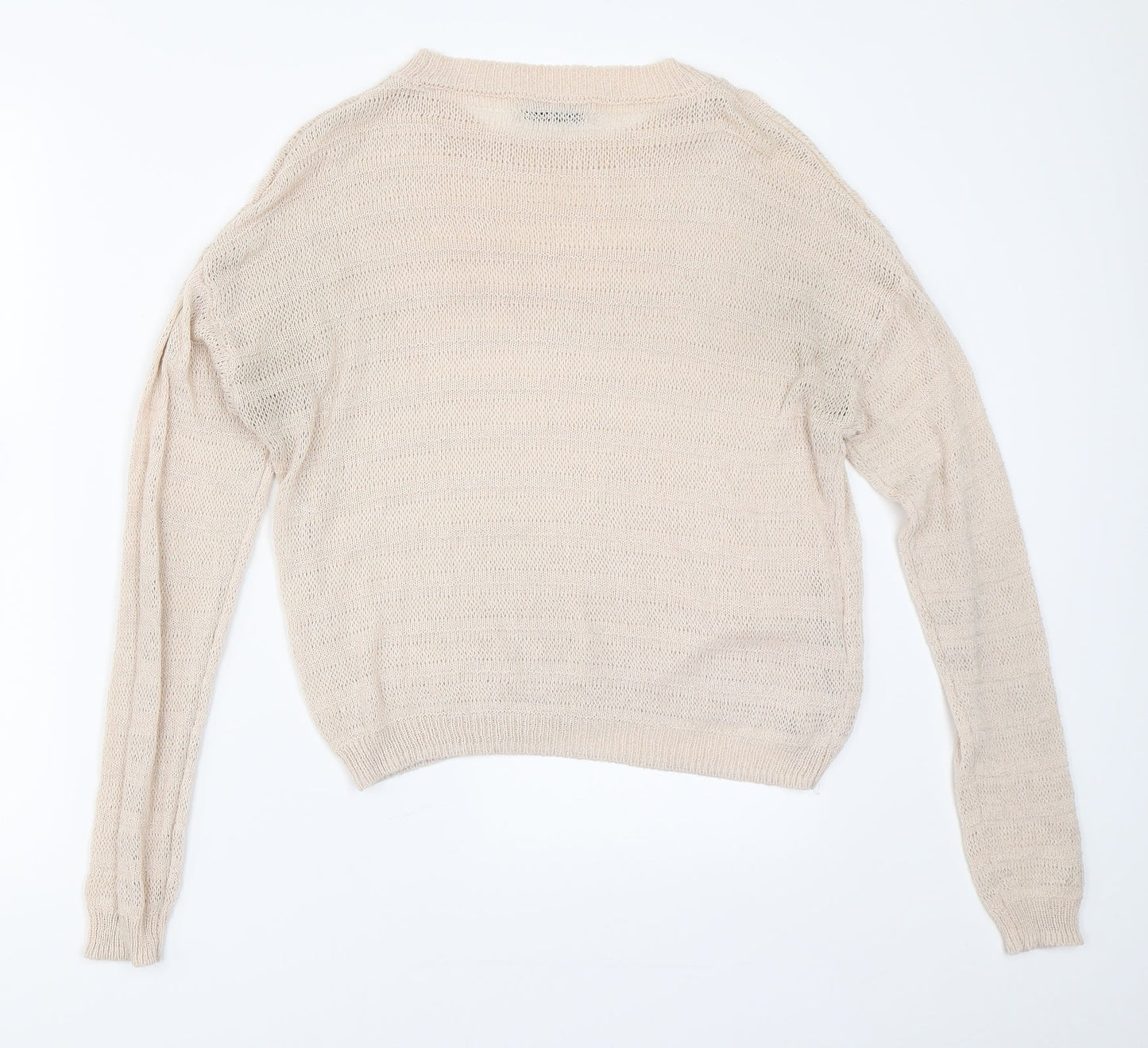 Womens UK Size S Mango Beige Pullover Jumper