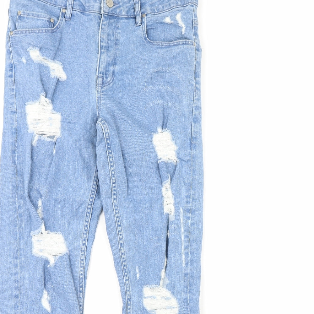 Womens UK Size 32 in Preworn Regular Fit Straight Blue Jeans