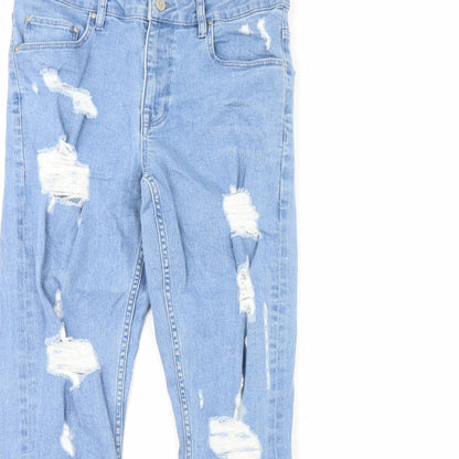 Womens UK Size 32 in Preworn Regular Fit Straight Blue Jeans