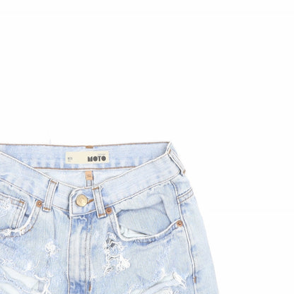 Topshop Womens Blue  Denim Cut-Off Shorts Size 26 in