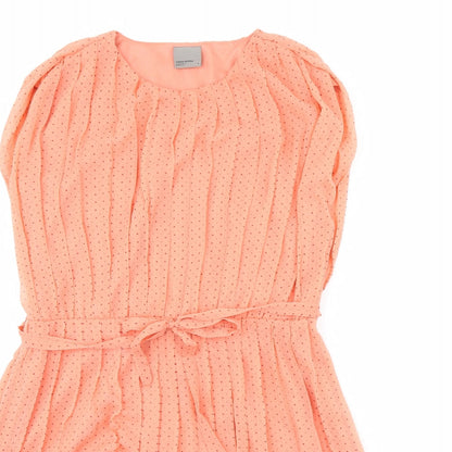 Vera Moda Womens Orange Polka Dot  Fit & Flare  Size S