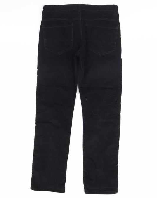 Denim & Co. Womens Black  Corduroy Trousers  Size 30 in L32 in