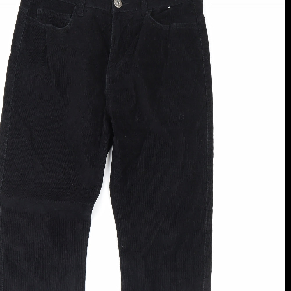 Denim & Co. Womens Black  Corduroy Trousers  Size 30 in L32 in
