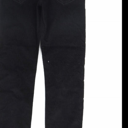 Denim & Co. Womens Black  Corduroy Trousers  Size 30 in L32 in