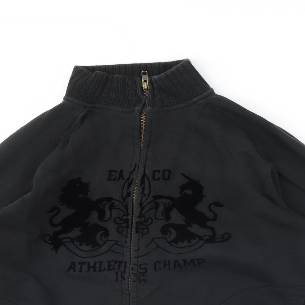 Blue Base Womens Black  Rayon Jacket  Size S