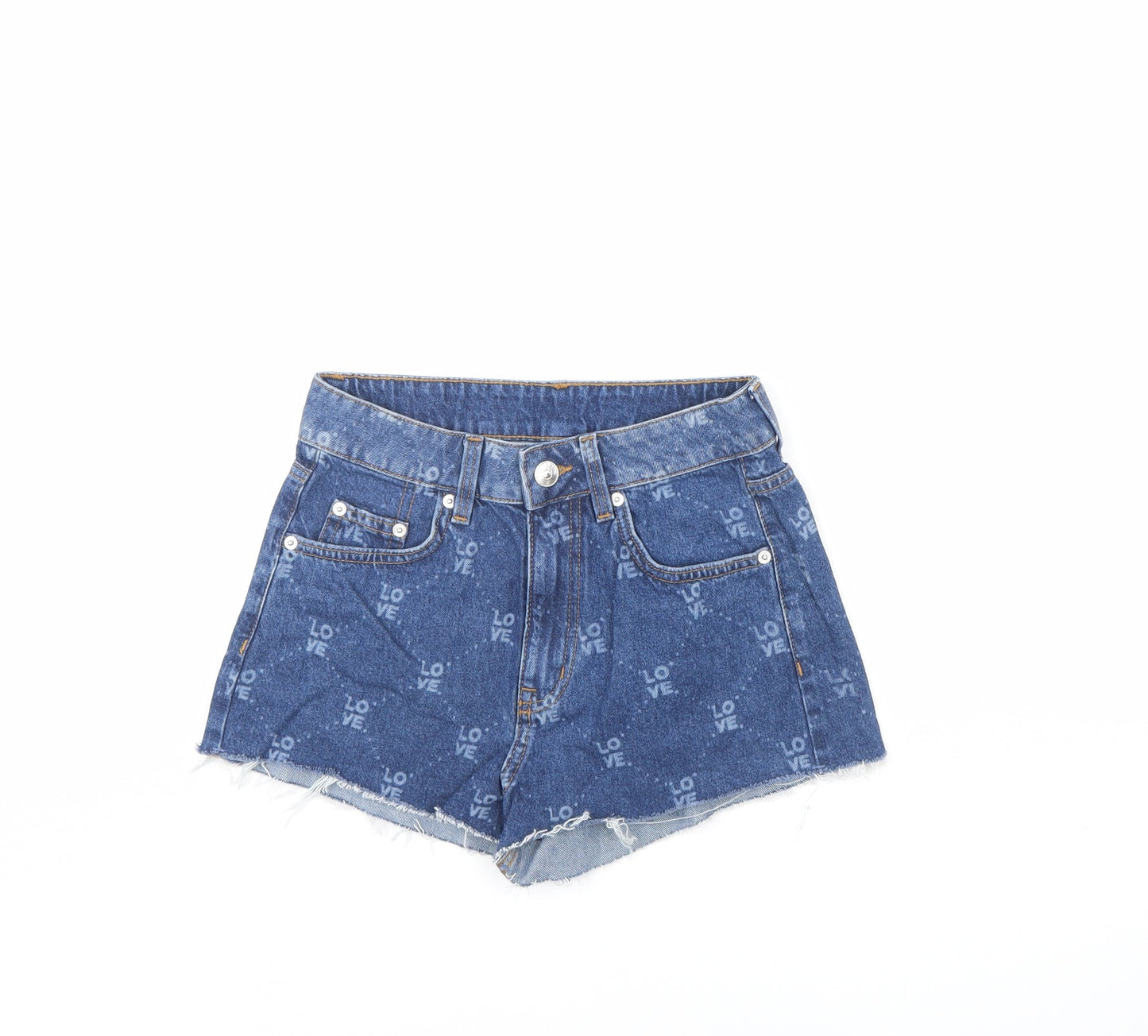 Divided Womens Blue  Denim Cut-Off Shorts Size 6