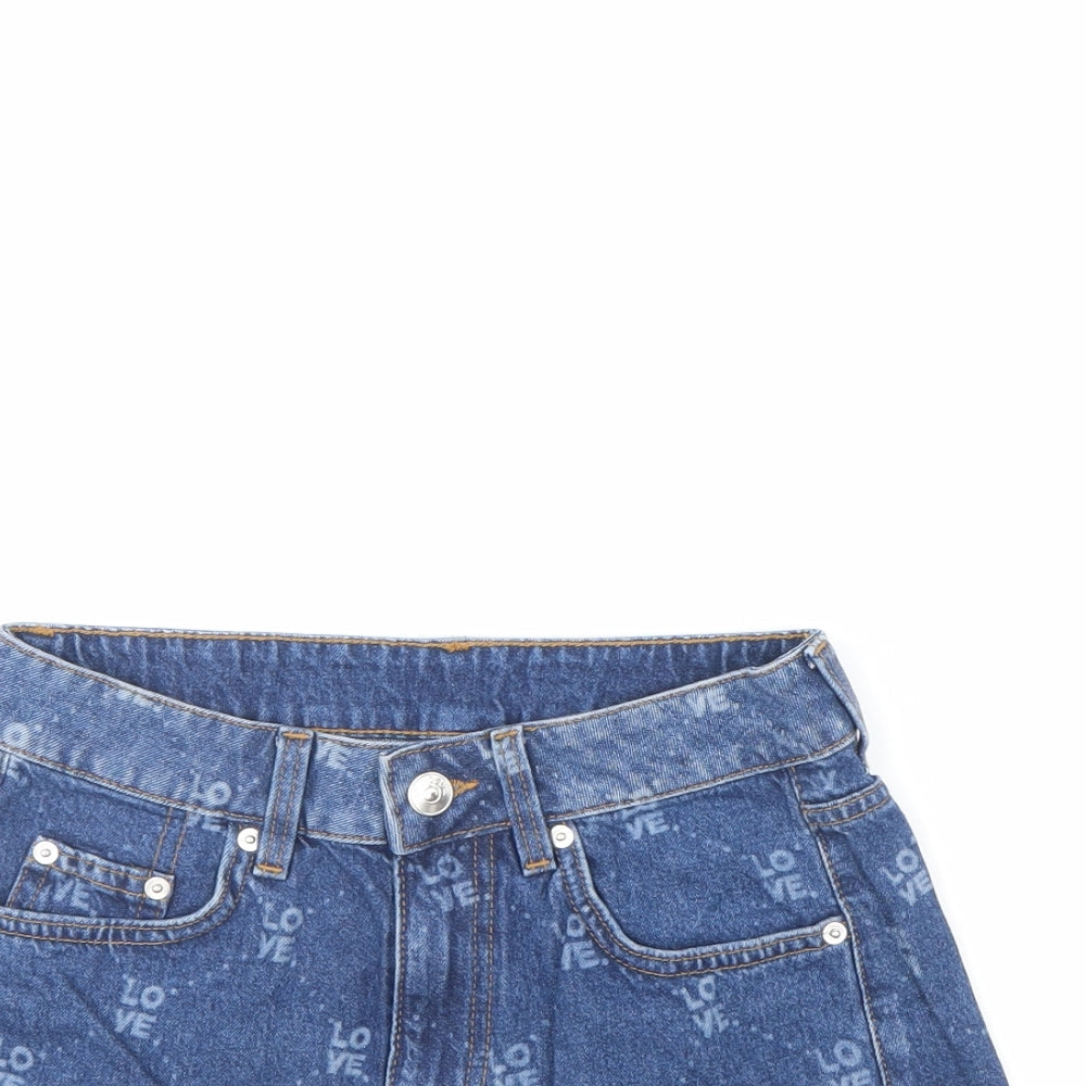 Divided Womens Blue  Denim Cut-Off Shorts Size 6