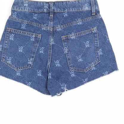 Divided Womens Blue  Denim Cut-Off Shorts Size 6
