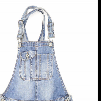 Denim & Co. Womens Blue  Denim Playsuit One-Piece Size 8