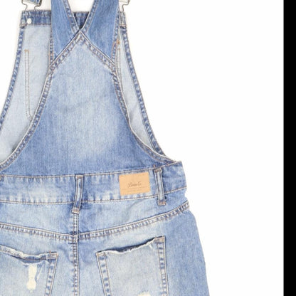 Denim & Co. Womens Blue  Denim Playsuit One-Piece Size 8