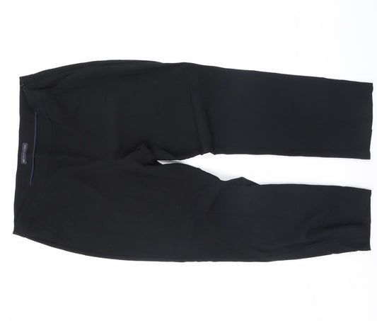 M&s Womens Black   Dress Pants Trousers Size 37 in L30 in