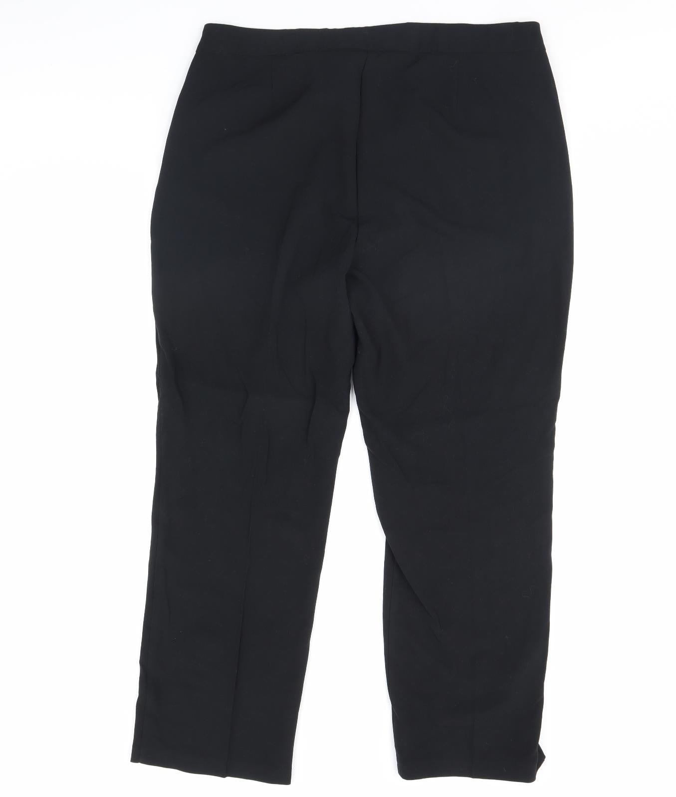 M&s Womens Black   Dress Pants Trousers Size 37 in L30 in