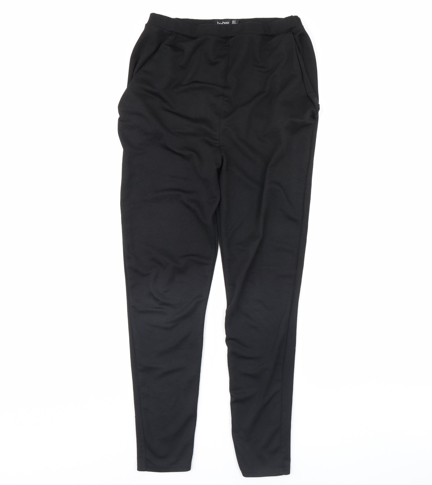 Womens UK Size 8 Boohoo Regular Fit Dress Pants Black Trousers