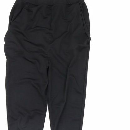 Womens UK Size 8 Boohoo Regular Fit Dress Pants Black Trousers
