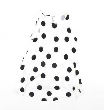 Womens UK Size 8 ASOS White Basic Tank