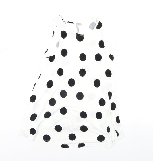 Womens UK Size 8 ASOS White Basic Tank