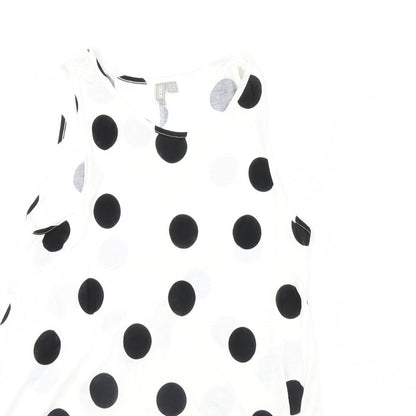 Womens UK Size 8 ASOS White Basic Tank