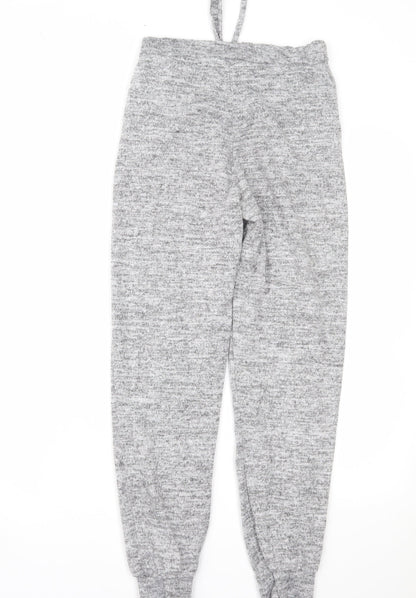 Womens UK Size 8 PRETTYLITTLETHING Regular Fit Snow Pants Grey Trousers