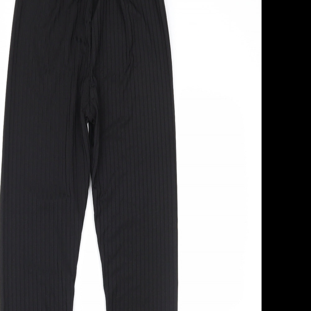 Womens UK Size S Preworn Regular Fit  Black Trousers