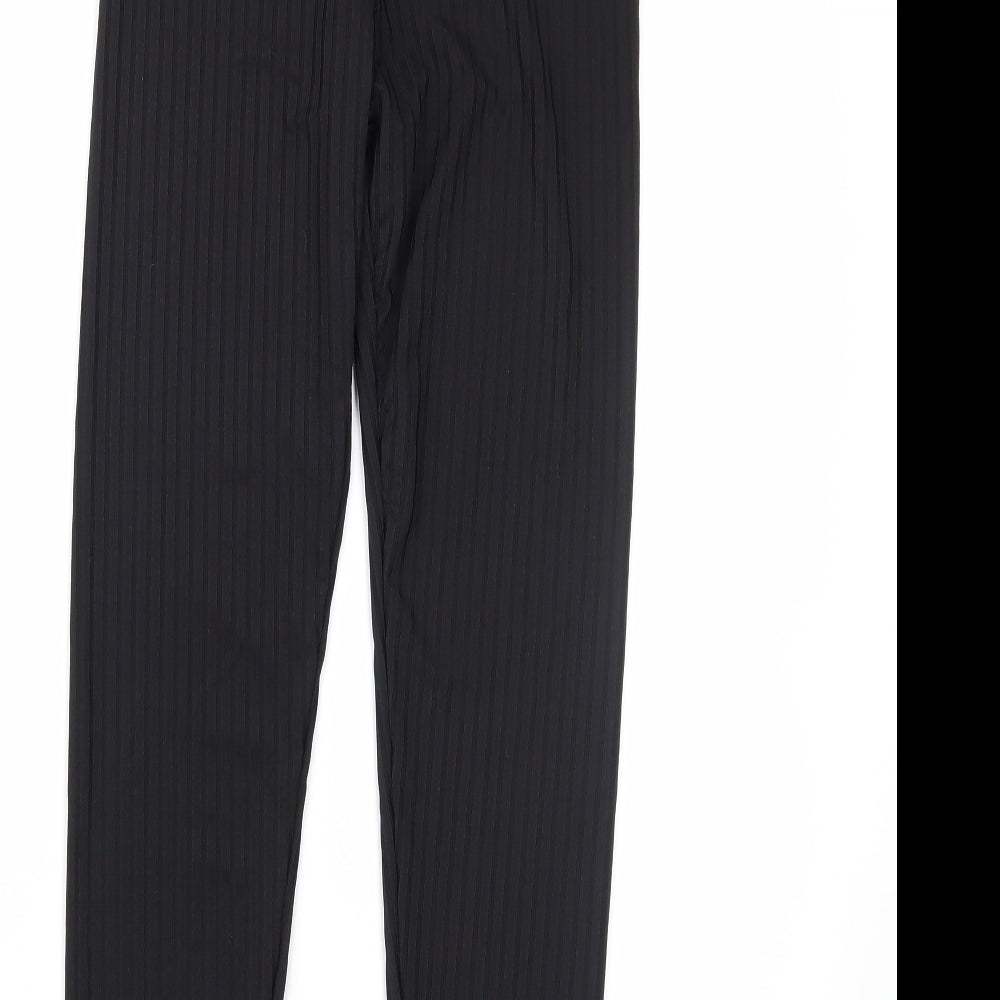 Womens UK Size S Preworn Regular Fit  Black Trousers