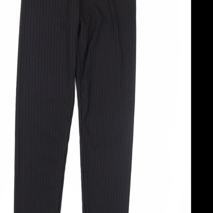 Womens UK Size S Preworn Regular Fit  Black Trousers
